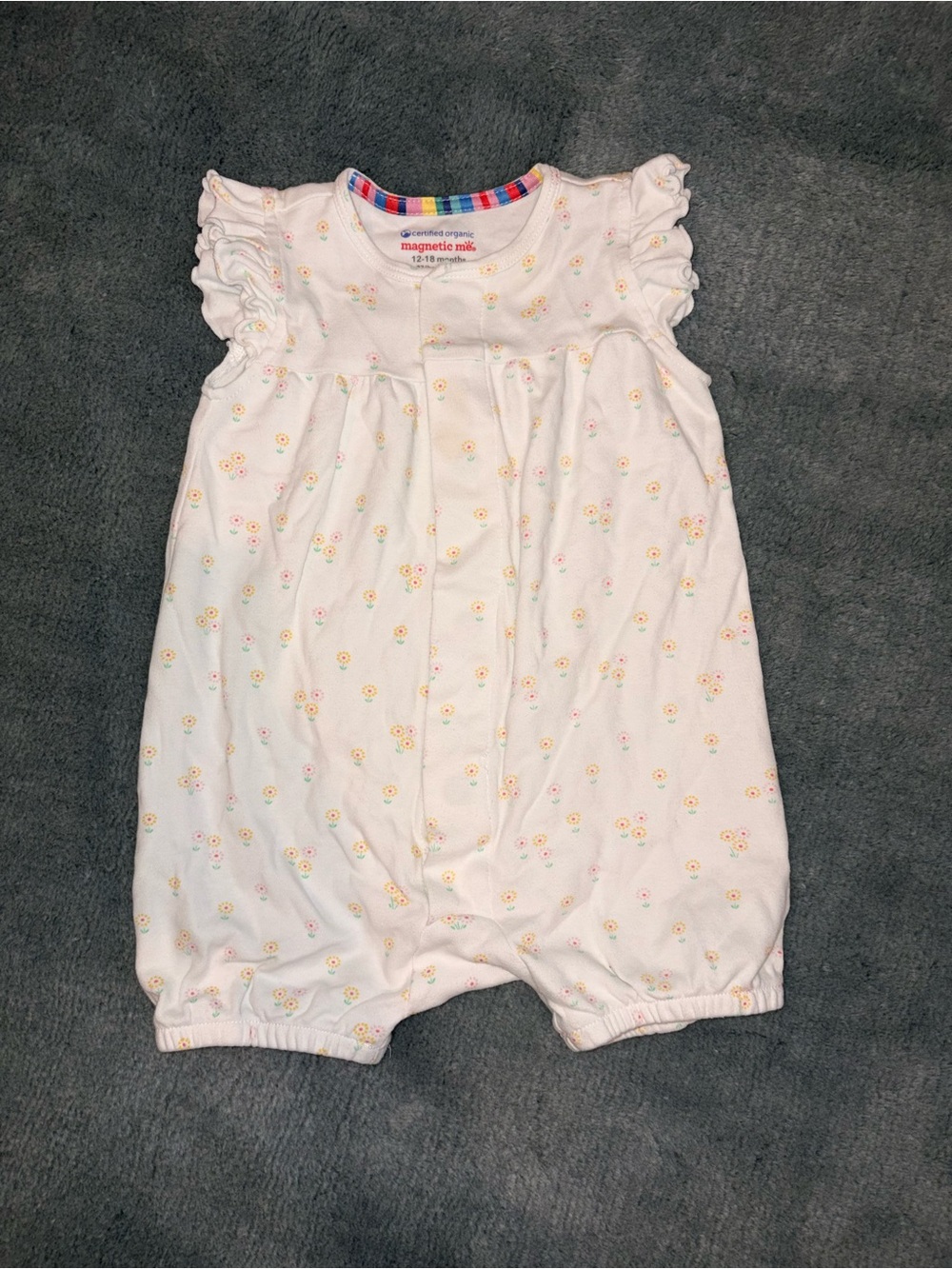 Magnetic Me Floral Ruffle Sleeve Romper